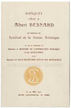 Banquet pour Albert Besnard (1849-1934) (Paris)
